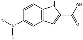 5-ニトロ-1H-インドール-2-カルボン酸 化学構造式