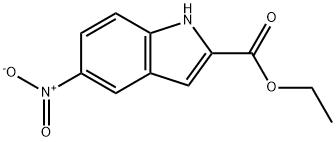 5-硝基吲哚-2-羧酸乙酯, 16732-57-3, 结构式