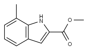 7-甲基-1H-吲哚-2-羧酸甲酯 结构式