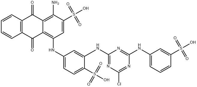 1-アミノ-4-[[3-[[4-クロロ-6-(3-スルホフェニルアミノ)-1,3,5-トリアジン-2-イル]アミノ]-4-スルホフェニル]アミノ]-9,10-ジヒドロ-9,10-ジオキソ-2-アントラセンスルホン酸