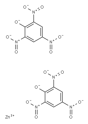 亜鉛ジ(2,4,6-トリニトロフェノラート) 化学構造式