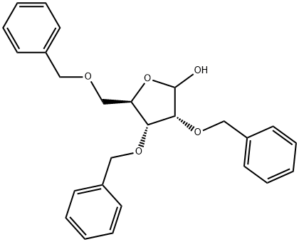2,3,5-三-O-(苯基甲基)-D-呋喃核糖 结构式
