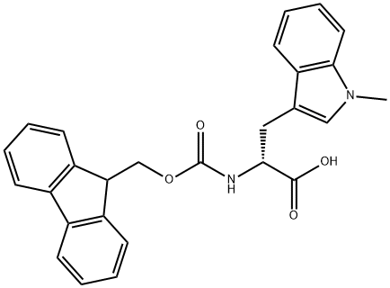N-芴甲氧羰基-1-甲基-D-色氨酸 结构式