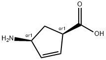 (1S,4R)-4-氨基环戊-2-烯甲酸, 168471-40-7, 结构式