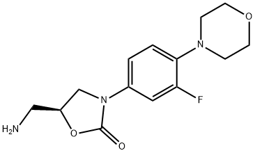 (S)-5-(氨基甲基)-3-(3-氟-4-吗啉基苯基)-2-唑烷酮, 168828-90-8, 结构式