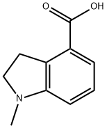 1-甲基吲哚-4-甲酸 结构式