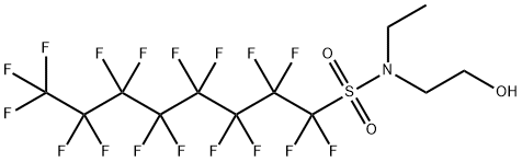 2-(N-エチルヘプタデカフルオロオクチルスルホニルアミノ)エタノール 化学構造式