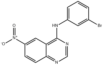 (3-溴苯基)-(6-硝基喹唑啉-4-基)胺, 169205-77-0, 结构式