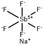 ヘキサフルオロアンチモン酸ナトリウム 化学構造式