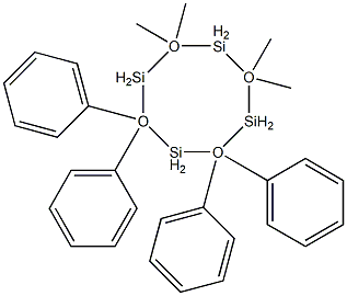 1,1,3,3-Tetramethyltetraphenylcyclotetrasiloxane Structure