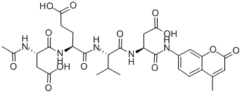 AC-ASP-GLU-VAL-ASP-AMC 化学構造式