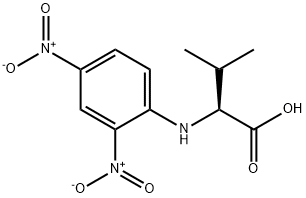N-(2,4-ジニトロフェニル)-L-バリン 化学構造式