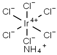 五塩化イリジウム(IV)ジアンモニウム 化学構造式