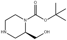 (R)-1-N-Boc-2-(hydroxymethyl)piperazine Struktur