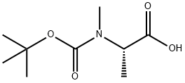 BOC-N-甲基-L-丙氨酸 结构式