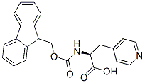 N-[(9H-フルオレン-9-イルメトキシ)カルボニル]-3-(4-ピリジル)-L-アラニン 化学構造式