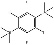定量NMR用標準物質(1H, 19F)(1,4‐ビス(トリメチルシリル)‐2,3,5,6‐テトラフルオロベンゼン) CRM4602‐A 化学構造式