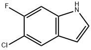 5-氯-6-氟吲哚, 169674-57-1, 结构式