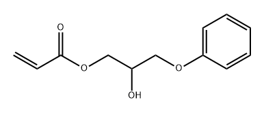 2-ヒドロキシ-3-フェノキシプロピルアクリレ-ト 化学構造式