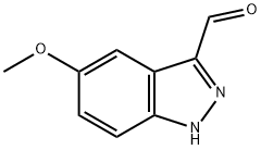 5-メトキシ-1H-インダゾール-3-カルブアルデヒド 化学構造式