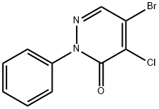 5-ブロモ-4-クロロ-2-フェニル-3(2H)-ピリダジノン 化学構造式