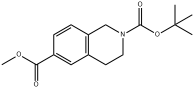 2-TERT-BUTYL 6-METHYL 3,4-DIHYDROISOQUINOLINE-2,6(1H)-DICARBOXYLATE Structure
