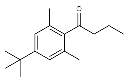 4'-tert-butyl-2',6'-dimethylbutyrophenone Struktur
