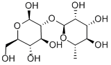 2-O-(6-デオキシ-α-L-マンノピラノシル)-D-グルコース 化学構造式