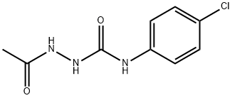 1-アセチル-4-(4-クロロフェニル)セミカルバジド 化学構造式