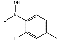 2-フルオロ-4-メチルフェニルボロン酸 化学構造式
