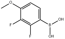 2,3-ジフルオロ-4-メトキシフェニルボロン酸 化学構造式