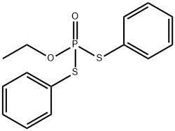 ジチオりん酸=O-エチル=S,S-ジフェニル 化学構造式