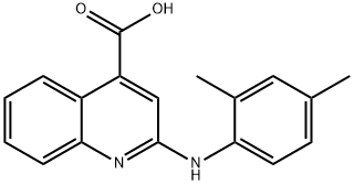 2-[(2,4-ジメチルフェニル)アミノ]キノリン-4-カルボン酸 化学構造式