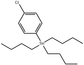 三丁基(4-氯苯基)锡烷 结构式