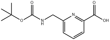 6-((tert-butoxycarbonylamino)methyl)picolinic acid Struktur