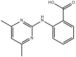 N-(4,6-二甲基嘧啶-2-基)-2-氨苯甲酸 结构式