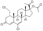6-氯-1a-氯甲基-17-羟基孕甾-4,6-二烯-3,20-二酮醋酸酯, 17183-98-1, 结构式