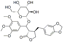 (3S,4R)-4-(benzo[1,3]dioxol-5-ylmethyl)-3-[(S)-[(2R,3R,4S,5R,6R)-3,4,5 -trihydroxy-6-(hydroxymethyl)oxan-2-yl]oxy-(3,4,5-trimethoxyphenyl)met hyl]oxolan-2-one 结构式