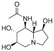 Acetamide, N-(octahydro-1,6,7-trihydroxy-8-indolizinyl)-, 1S-(1.alpha.,6.beta.,7.alpha.,8.beta.,8a.beta.)- Struktur