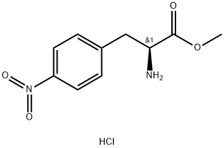 (S)-4-硝基苯基丙氨酸甲酯盐酸盐 结构式
