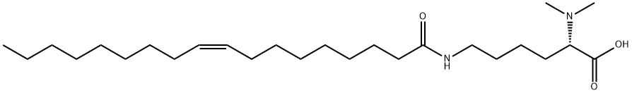 N2,N2-dimethyl-N6-oleoyl-DL-lysine 结构式