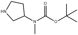 3-N-Boc-N-甲基氨基吡咯烷 结构式