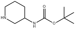 3-叔丁氧羰基氨基哌啶 结构式