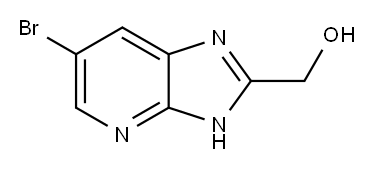 6-溴-3H-咪唑并[4,5-B]嘧啶-2甲醇, 172648-19-0, 结构式