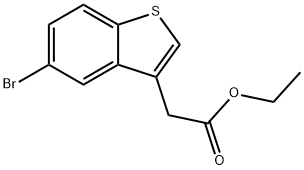 (5-溴苯并噻吩-3-基)乙酸乙酯 结构式