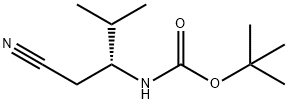 Carbamic acid, [(1R)-1-(cyanomethyl)-2-methylpropyl]-, 1,1-dimethylethyl ester Structure