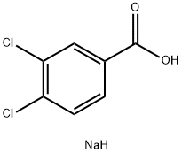3,4-二氯苯甲酸钠 结构式