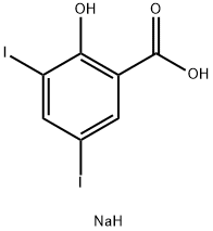 3,5-二碘水杨酸钾 结构式