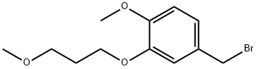 4-(ブロモメチル)-1-メトキシ-2-(3-メトキシプロポキシ)ベンゼン 化学構造式