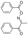1-フェニル-2-[(ベンゾイルオキシ)イミノ]-1-プロパノン 化学構造式